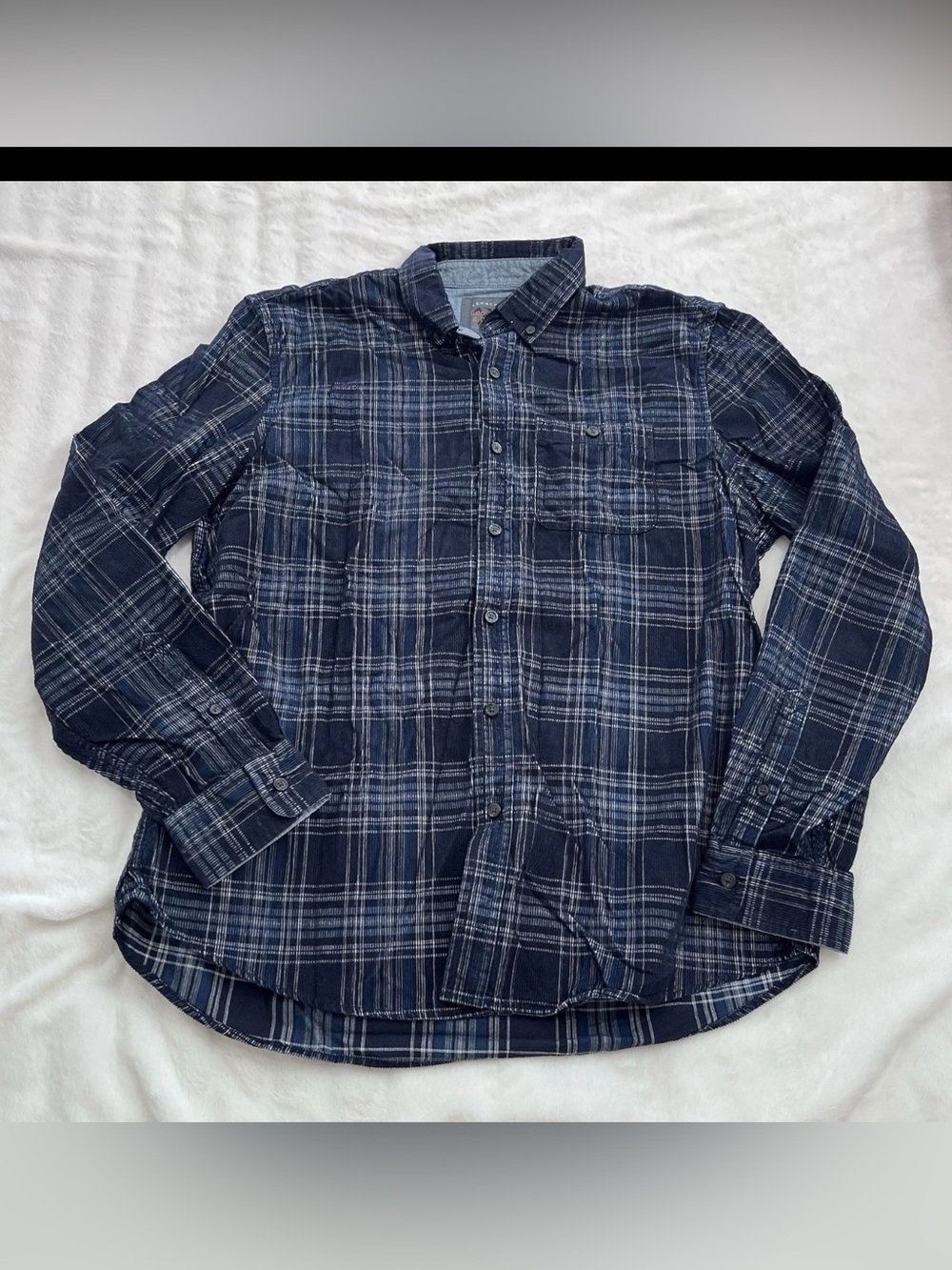 Legacy Copper Oak Supply Blue Plaid Flannel Size Large